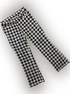 Loudmouth Black & White Houndstooth Straight Leg Pants